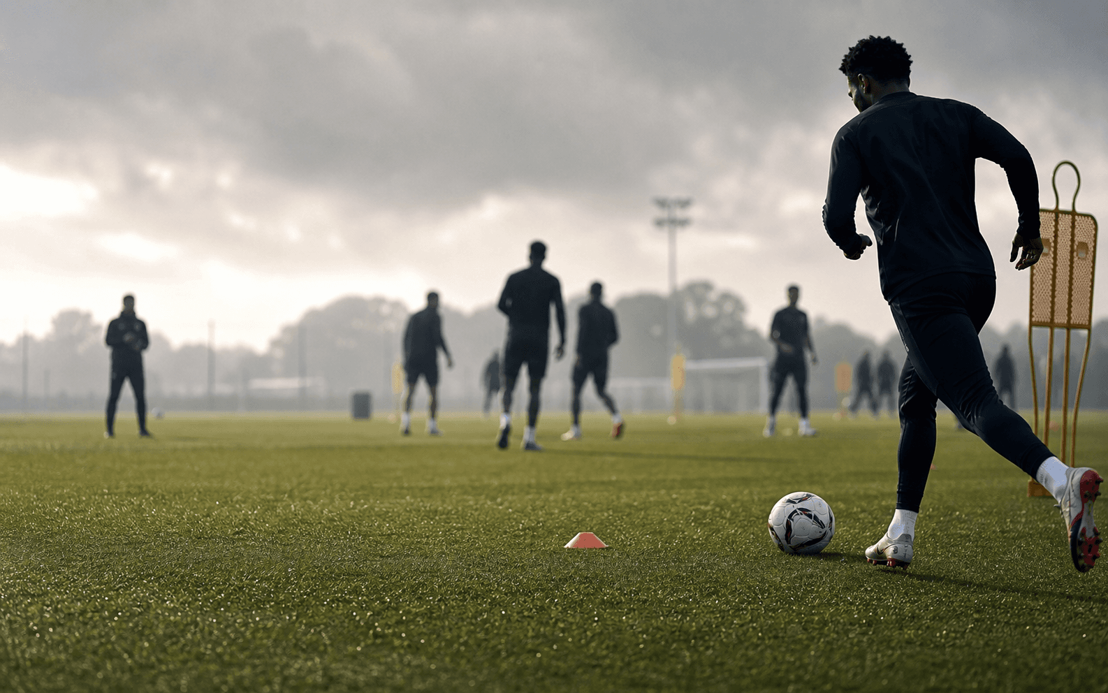 Brand-neutral football training session