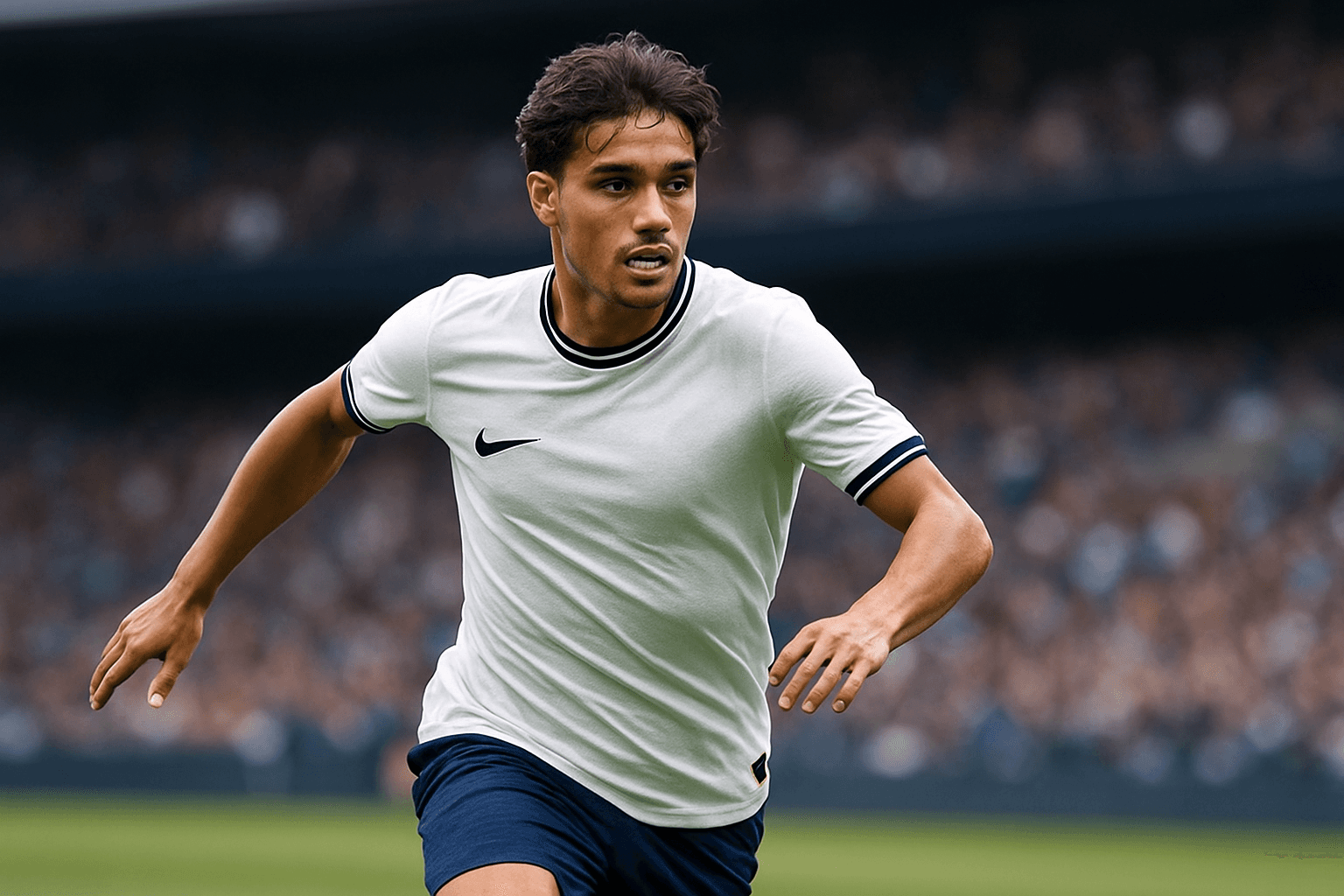 Sávio in a Tottenham Hotspur kit after his transfer from Manchester City